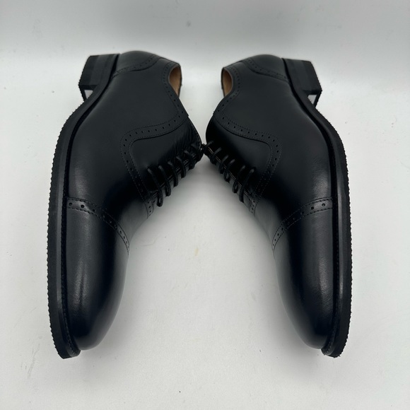 DAPPER SHOES CO. Handcrafted Men's Black Cap Toe Brogue Genuine Leather Size 9 - Picture 6 of 9